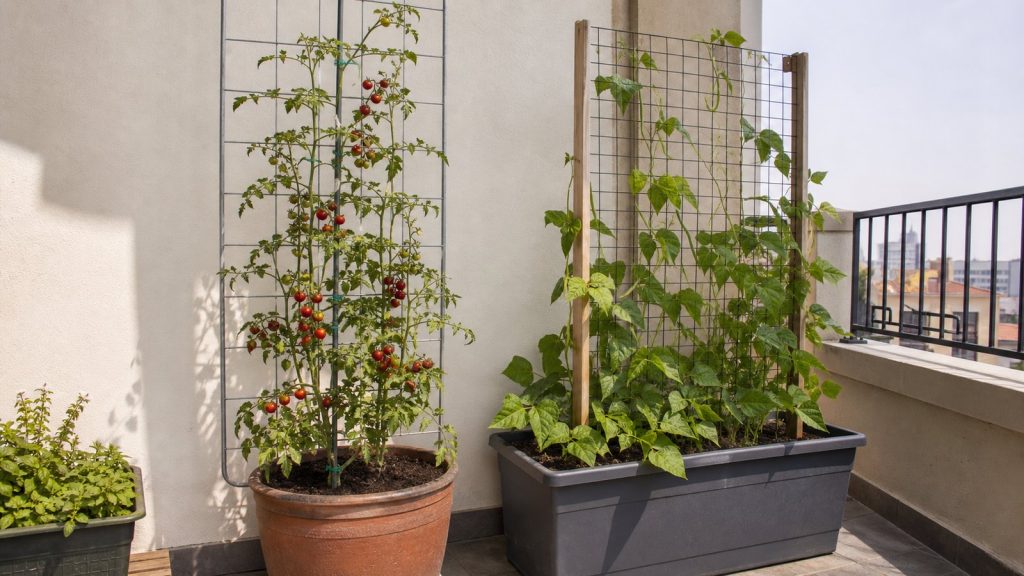 Cultivo vertical para aprovechar poco espacio en el huerto