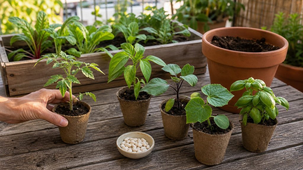 Plantones de hortalizas y aromáticas para plantar en junio