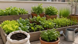 Huerto preparado para plantar cultivos de septiembre